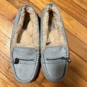 Ugg blue suede slip on